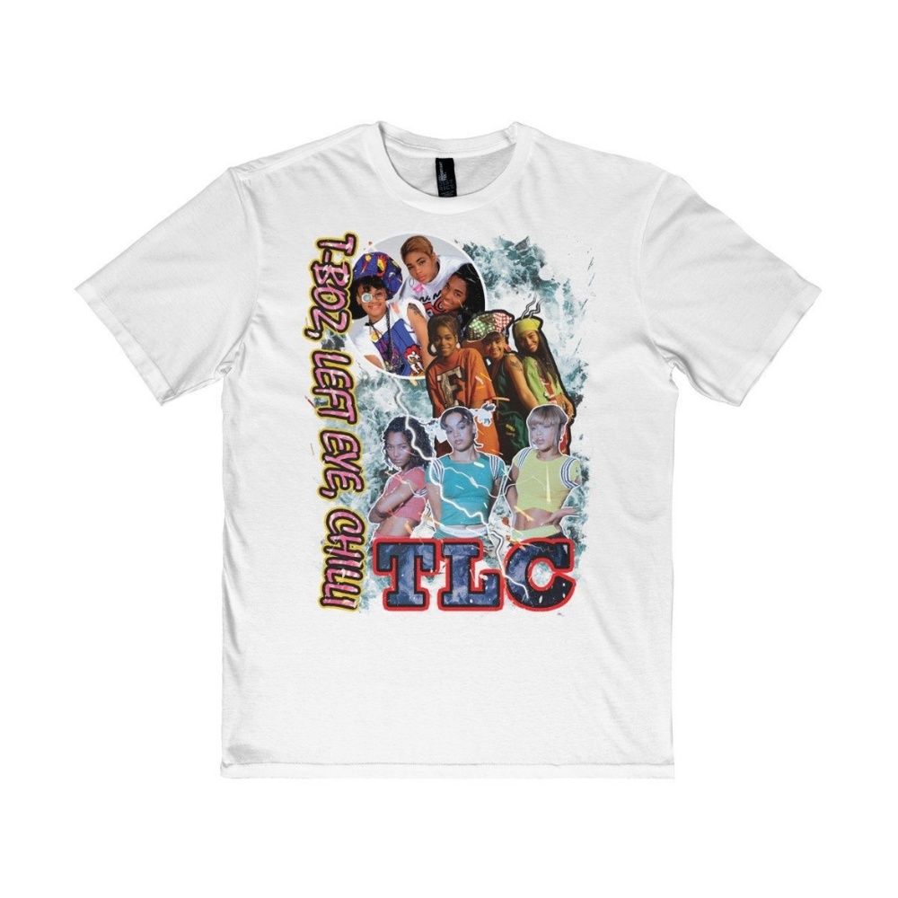 Vintage Style White TLC 90s Music Tee